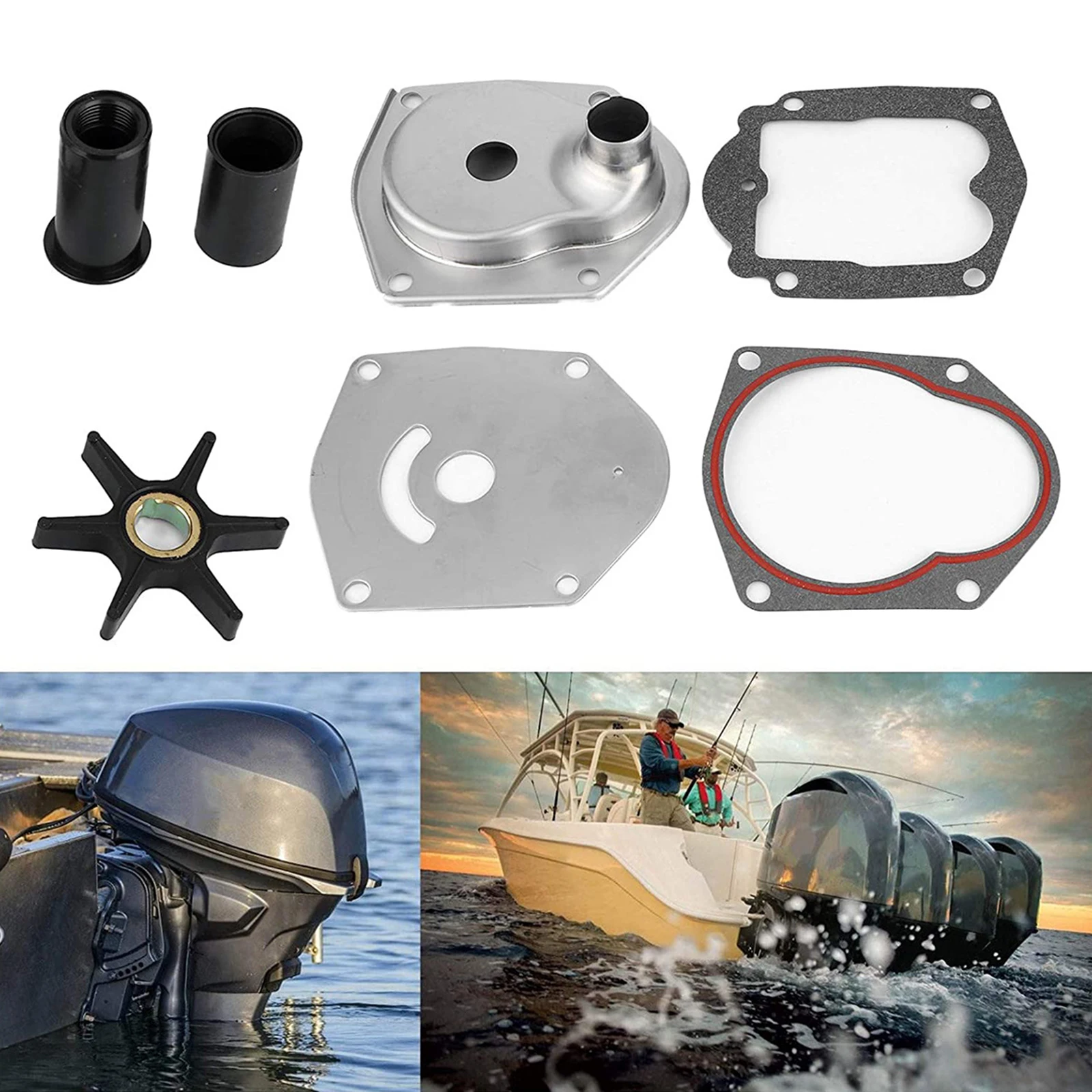 1 Set Marine Boat Motor 821354A2 Water Pump Impeller Repair Kit for Mercury Outboard Engine 30/40/45/50hp