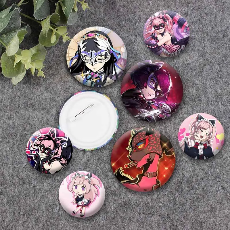 Persona 5 Phantom X Can Badges Cartoon Game Figure Wonder Lapel Pins Fashion Decoration Brooch for Bag Clothes Gifts for Friends
