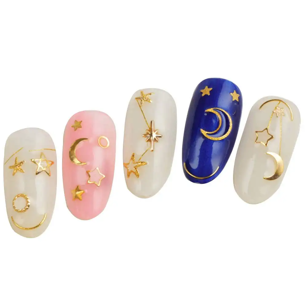 

Metal Charms Diy Nail Art Decoration Tips Shiny Studs For Manicure Accessories Metal Nail Decals Diy Nails Studs