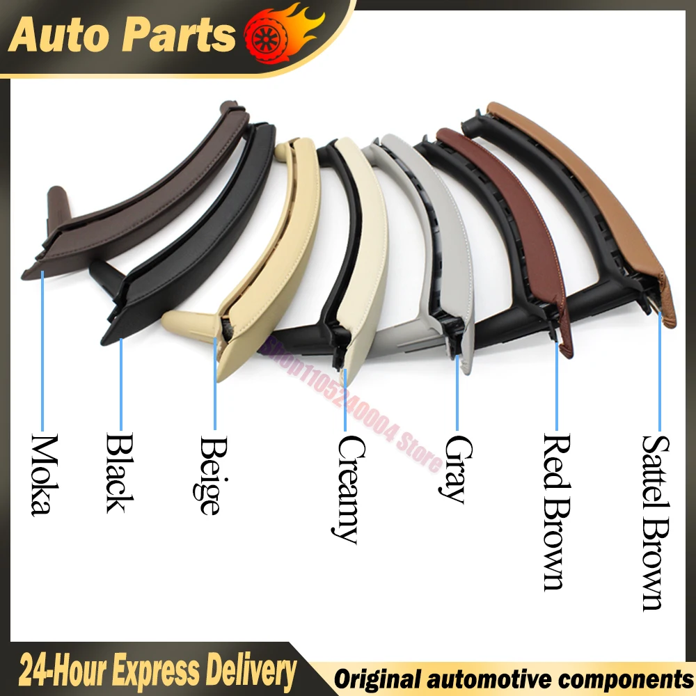 For BMW X5 X6 E70 E71 E72 2007-2013 LHD RHD Car Interior Armrest Door Handle Inner Panel Pull Trim Leather Outer Cover Set