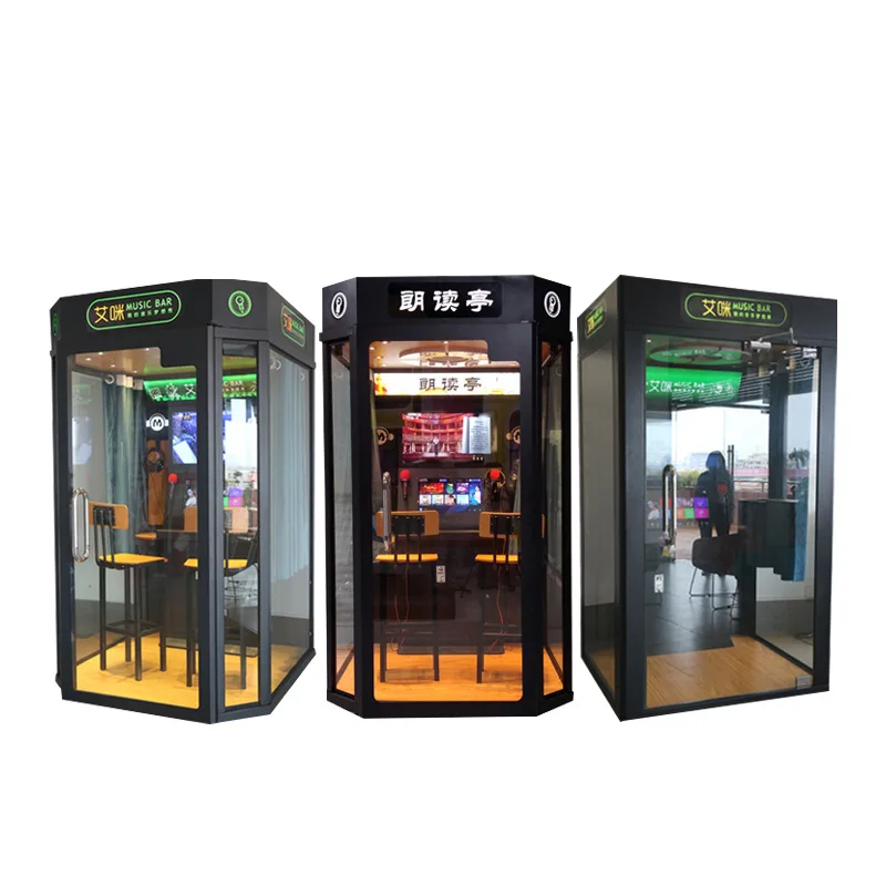Wholesale Coin-Operated Metal KTV Mobile Singing Machine Electronic Jukebox Karaoke Singing Booth Game Machine For Sale