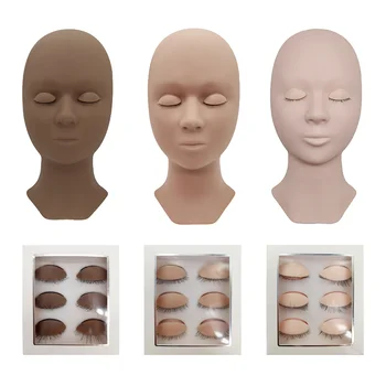 Mannequin Head For Eyelash Extension Training Kit With Removable Eyelids Silicone…