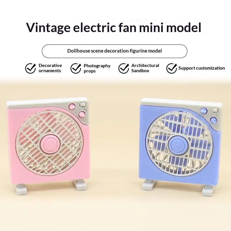 1Pcs Mini Electric Fan Model Dolls Accessories For Dolls Doll House Furniture Toys