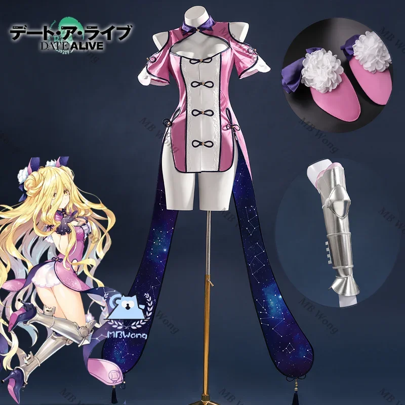 

2025 Date A Live Mukuro Hoshimiya Cosplay Costume Hoshimiya Mukuro Cheongsam Sexy Sweet Dress Chinese Lolita For Hallowmas Party