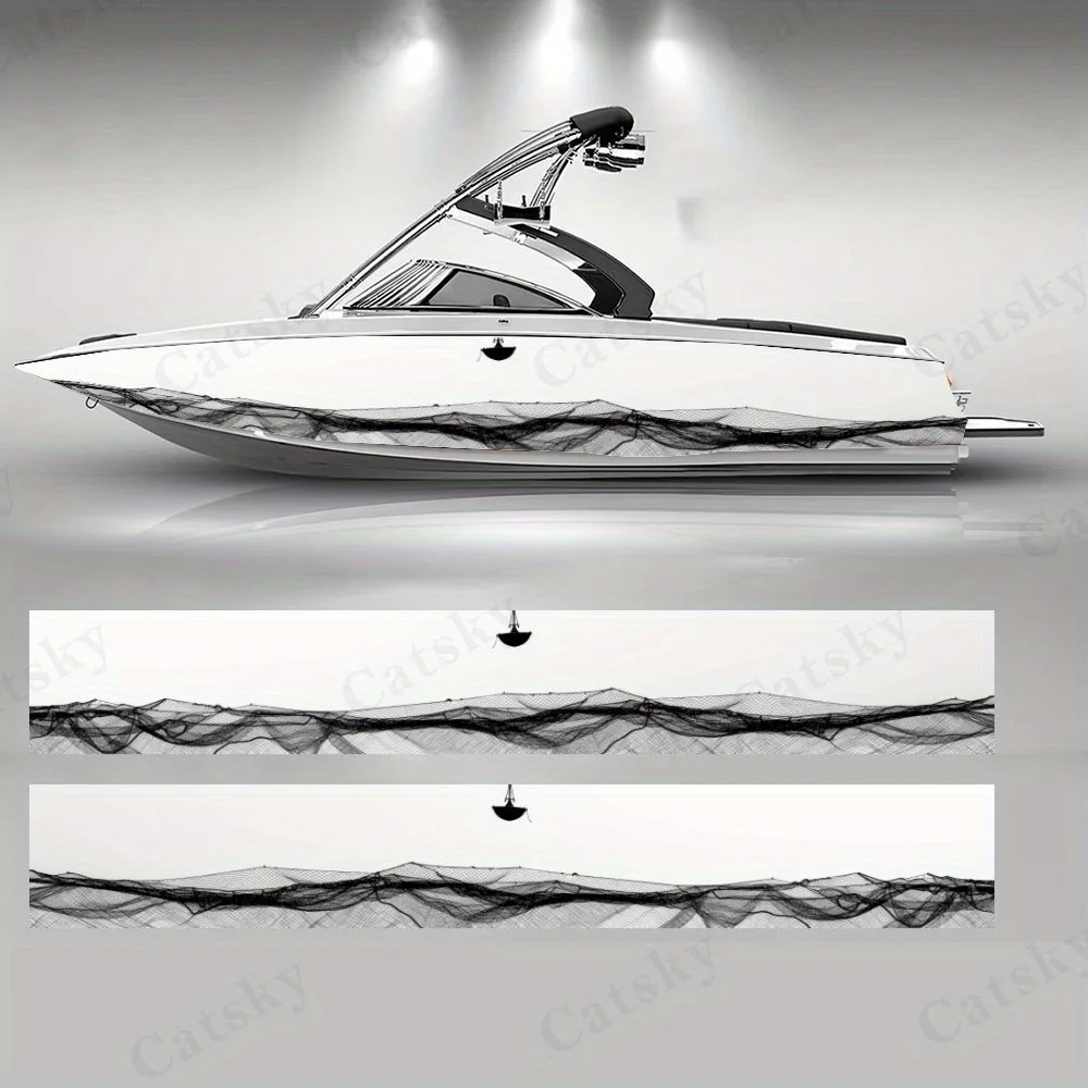 Ink - Wash Landscape Mesh Boat Sticker Vinyl Ship Pontoon Deck Boat Fishing Decorative Pontoon Boats Decal