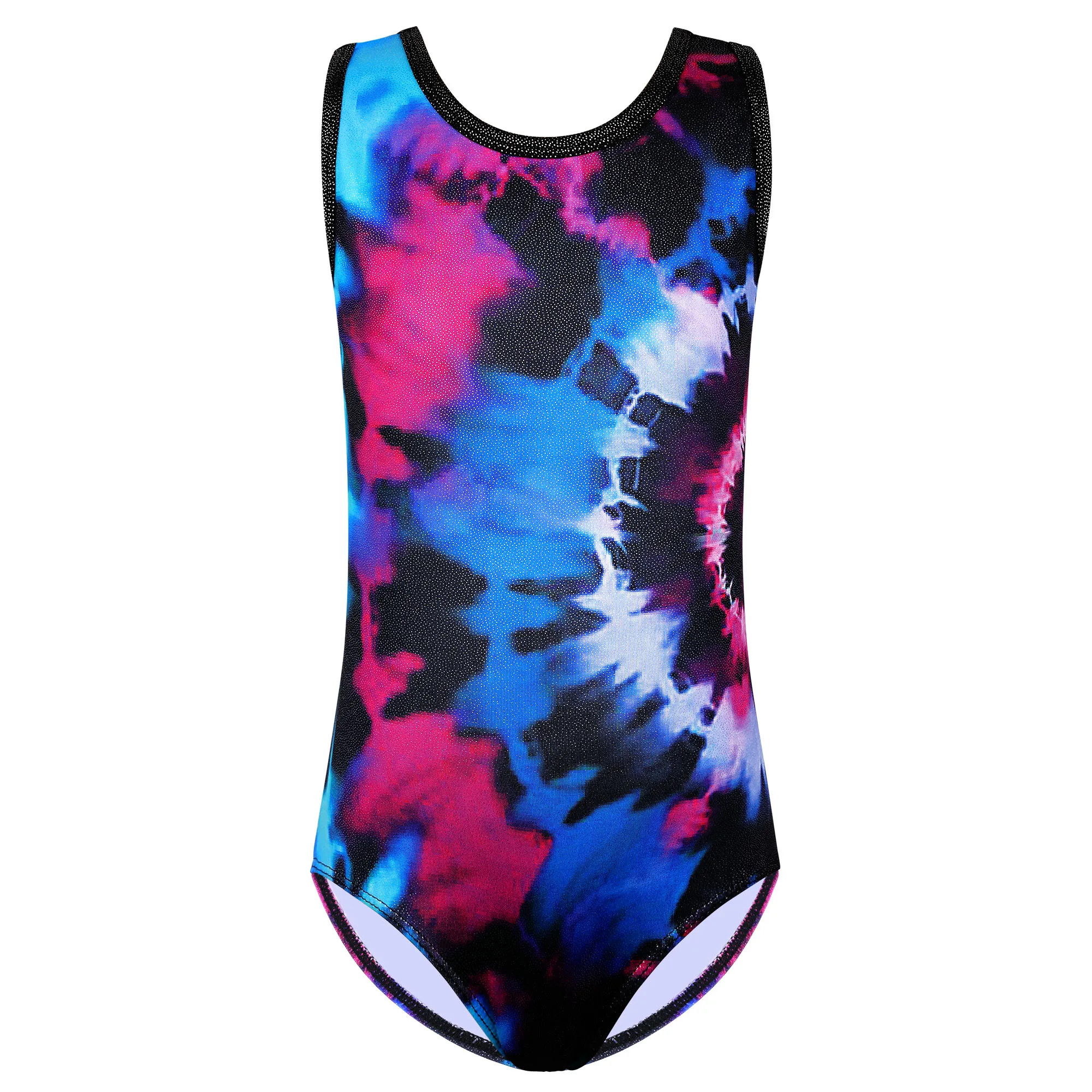 BAOHULU Tie-Dye Print Gymnastics Leotard for Girls Ballet Dancewear Ballerina Professional Practice Outfit Performance Dancewear