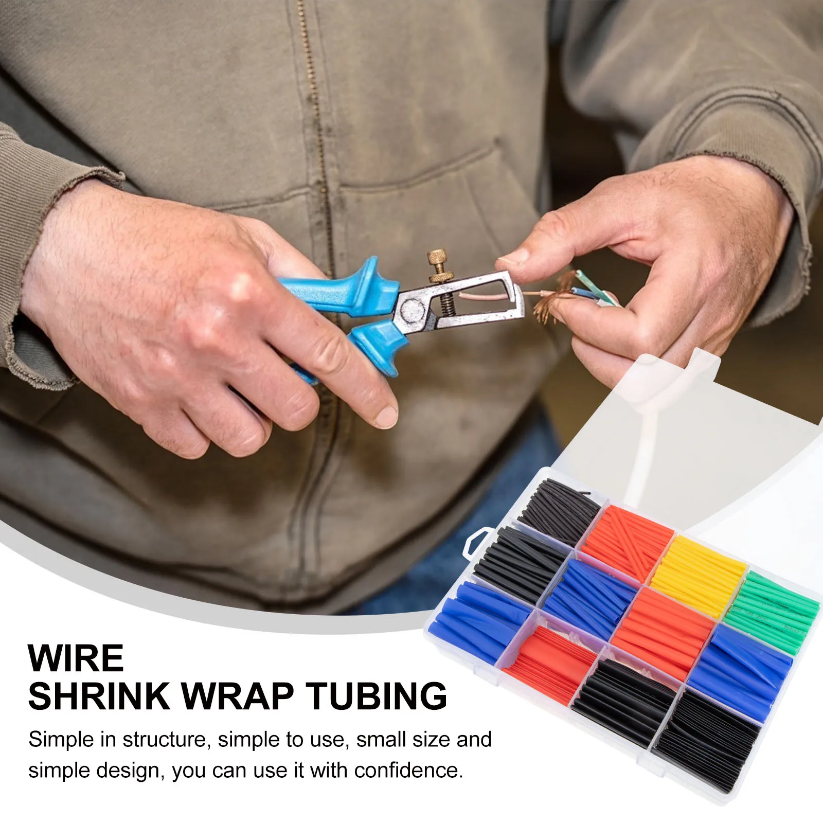 

800 Pcs Heat Shrink Tube Cable Wrap Electrical Tubing Wire Shrink Kit Colored Insulation PE XPE Material Waterproof