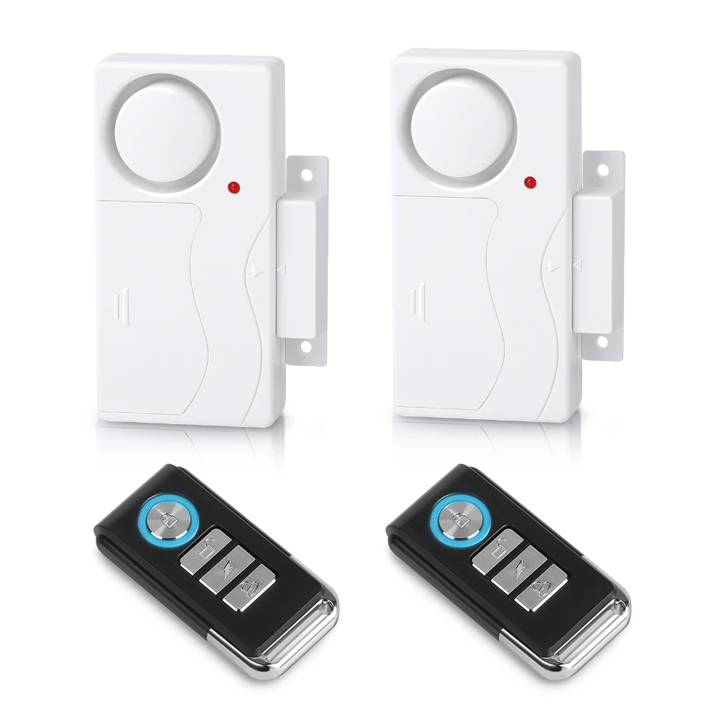 New Door Window Burglar Alarm Sensor Wireless Remote Control Anti-Theft Alarm System Kit Home Security Door Open Detectors