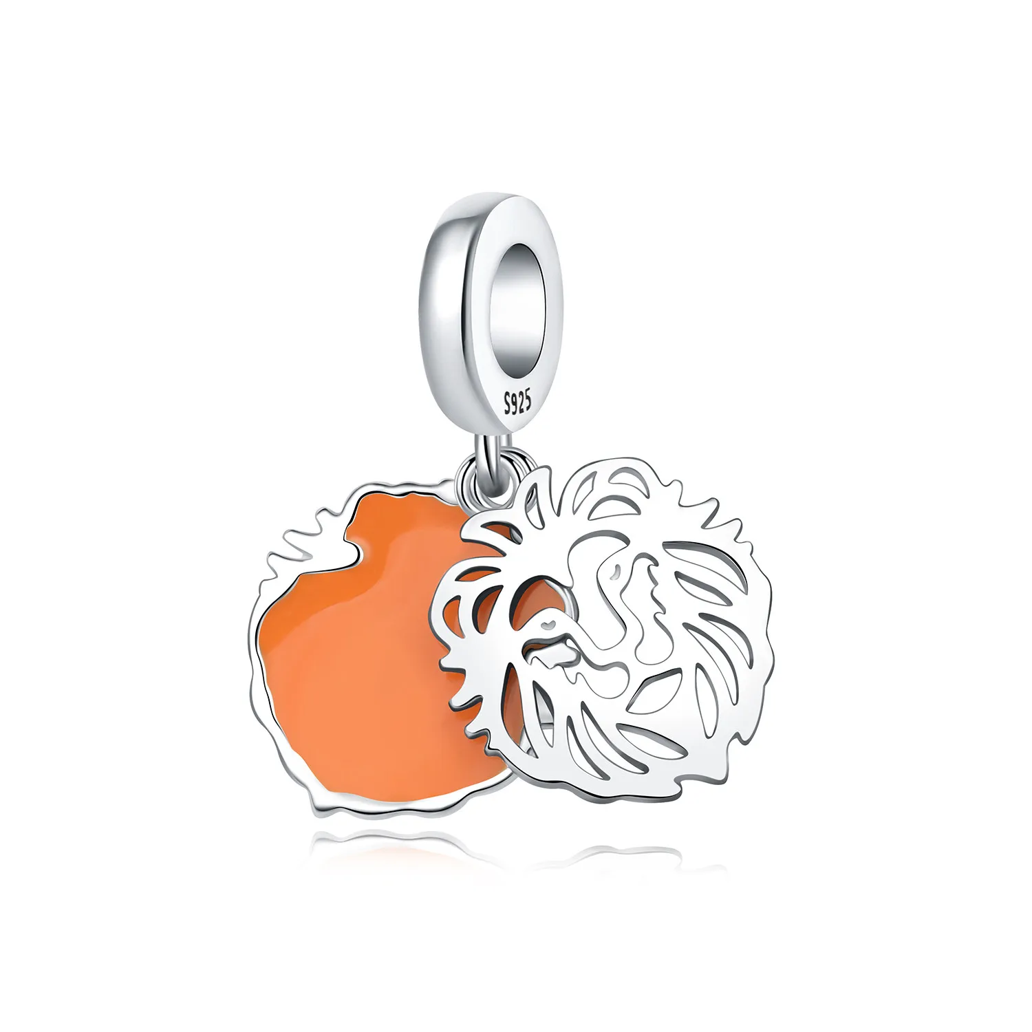 PANPOKI 925 Sterling Silber Hohle Löwen-Tier-Anhänger-Perlen für DIY Armbänder, Halsketten, Schmuck, Souvenirs und Geschenke