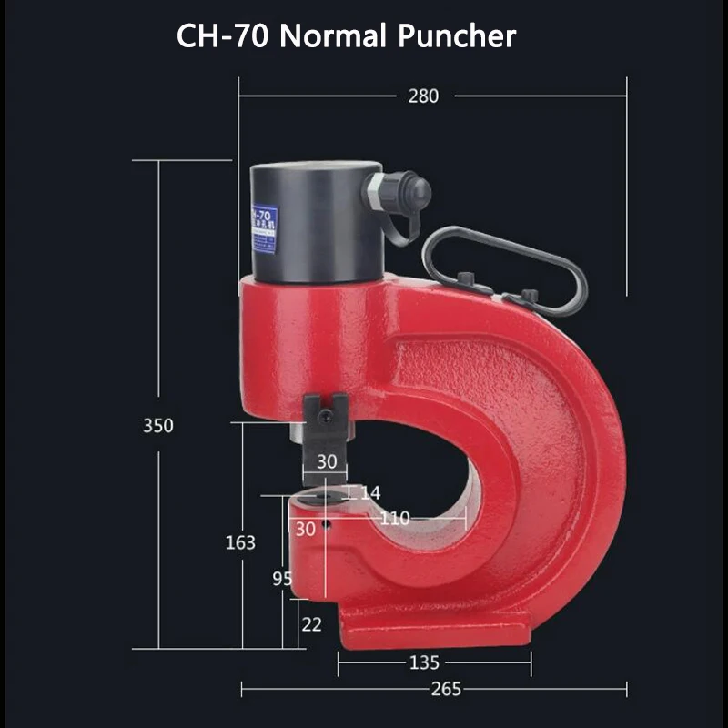 

Hydraulic Punching machine Angle iron Channel steel Copper Aluminum plate Puncher CH-70/70L Electric Punching machine