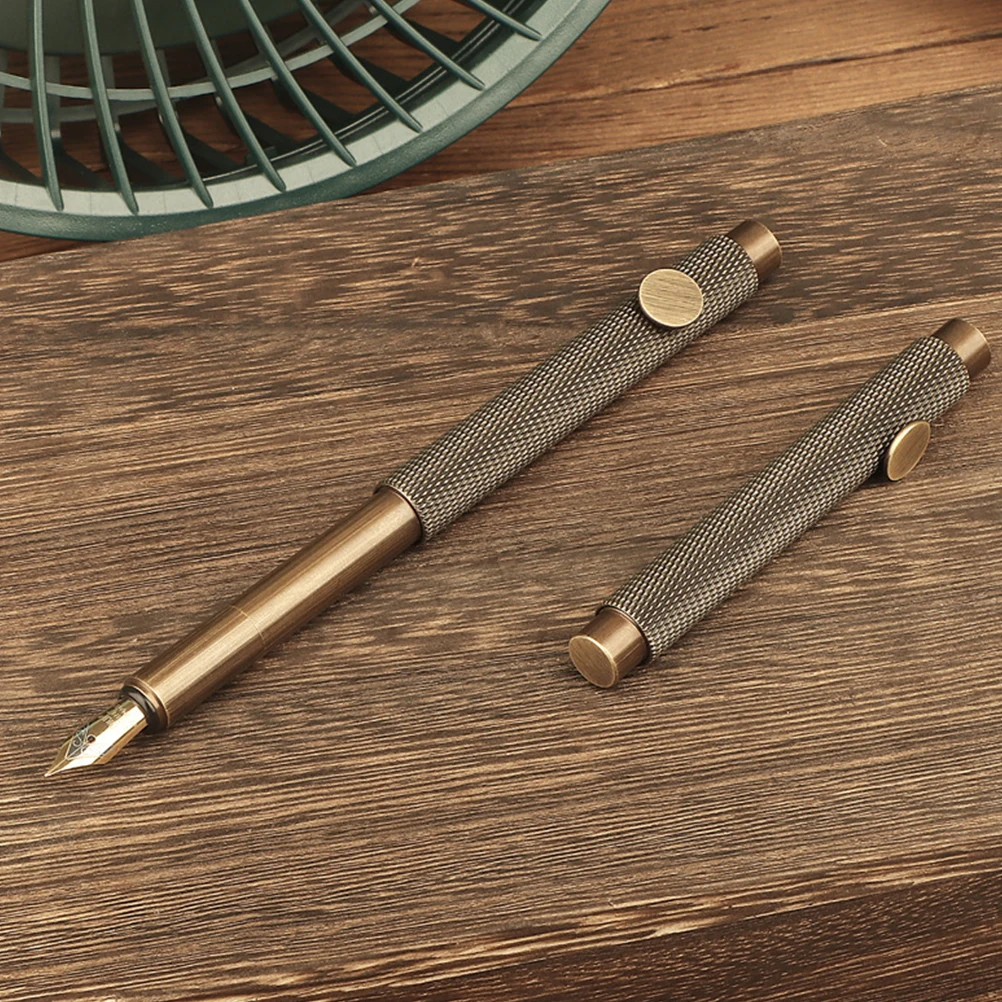 

Portable Brass Pen Executive Office Pens Fountain Compact Pocket Designer Calligraphy Writing Instrument