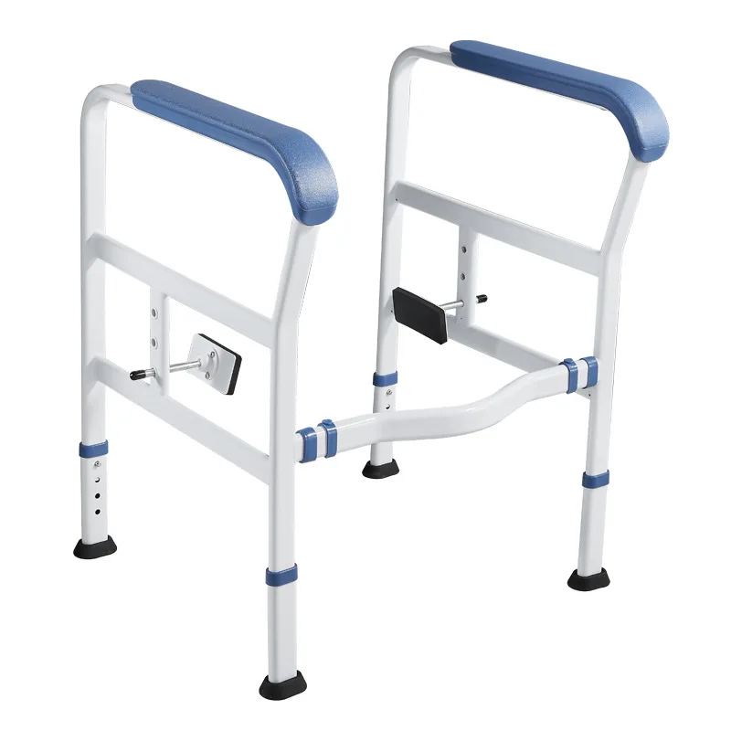 Adjustable Toilet Safety Rail Elderly Anti-Fall Stand Assist Frame Non-Slip Armrest for Bathroom Barrier-Free Accessibility