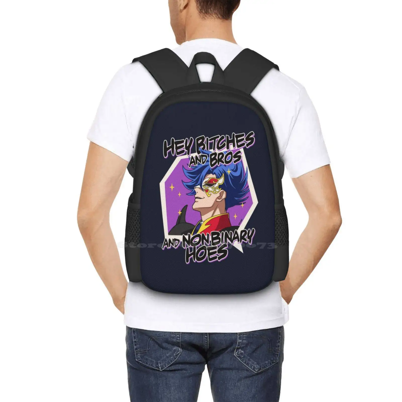 Even Adam Is Inclusive School Bags Travel Laptop Backpack Sk8 The Infinity Adam Matador Of Love Sk8 Infinity Anime Ainosuke