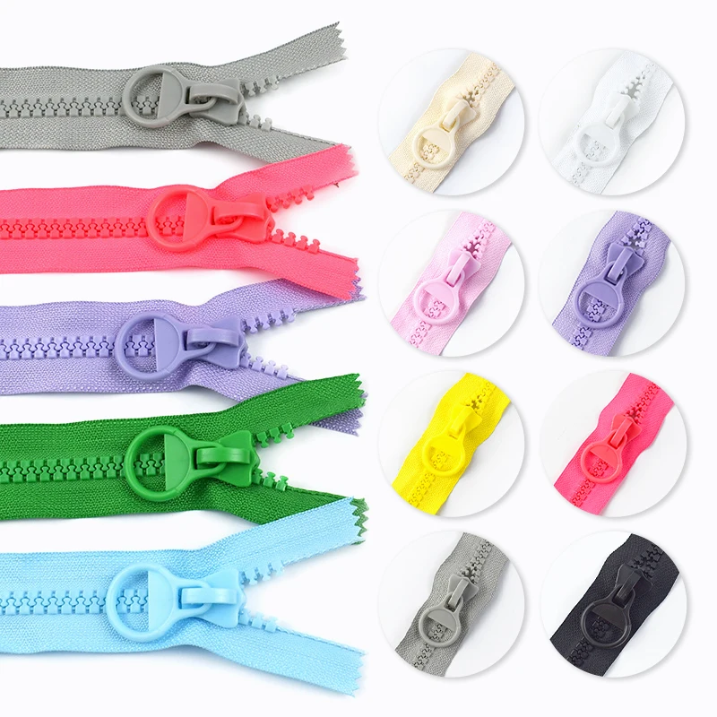 

Meetee 1-5Pc 20/25/30cm Resin Zipper 10# Colorful Large Zippers Pencil Case No Endless Zip Clothes Pocket Decoration Zips Repair