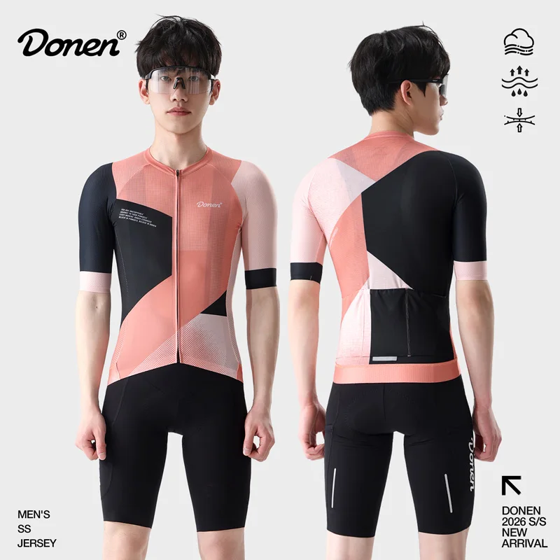 

DONEN Spring Summer New Cycling Jersey Men Women Lightweight High-Elastic Professional Bike Moisture-Wicking Short Sleeve Sports