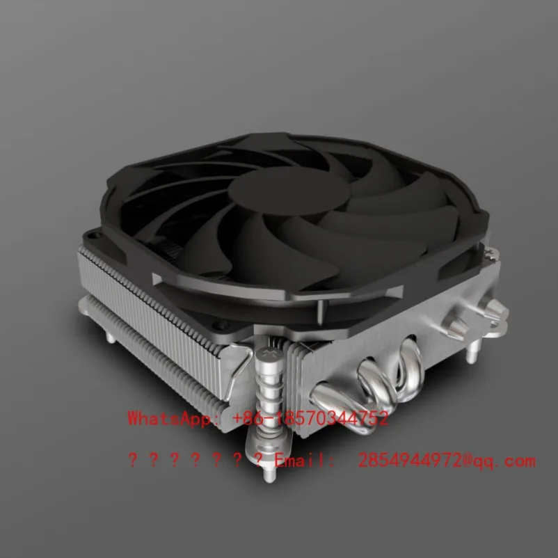 Radiator RS48-5 Copper Tube 48mm High Down Pressure Type 5 Heat Pipe Air Cooling Fan E5 Industrial Control Ultra-thin