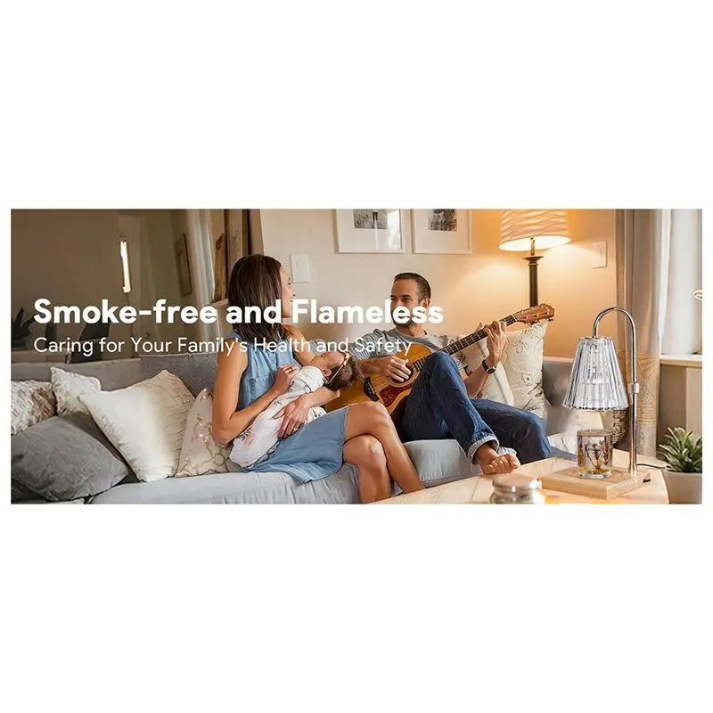 BMBY-Wax Lampu Penghangat Lilin dengan Timer & Tinggi yang Dapat Disesuaikan untuk Dekorasi Rumah, Lampu Hangat yang Dapat Diredupkan Hadiah Ulang Tahun (Colokan AS)