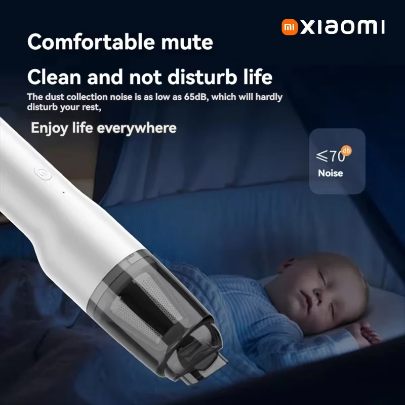 Xiaomi Car Vacuum Cleaner Electric Household Mini Portable High Power Handheld Wireless Powerful Dust Remover Cleaning Upgrate