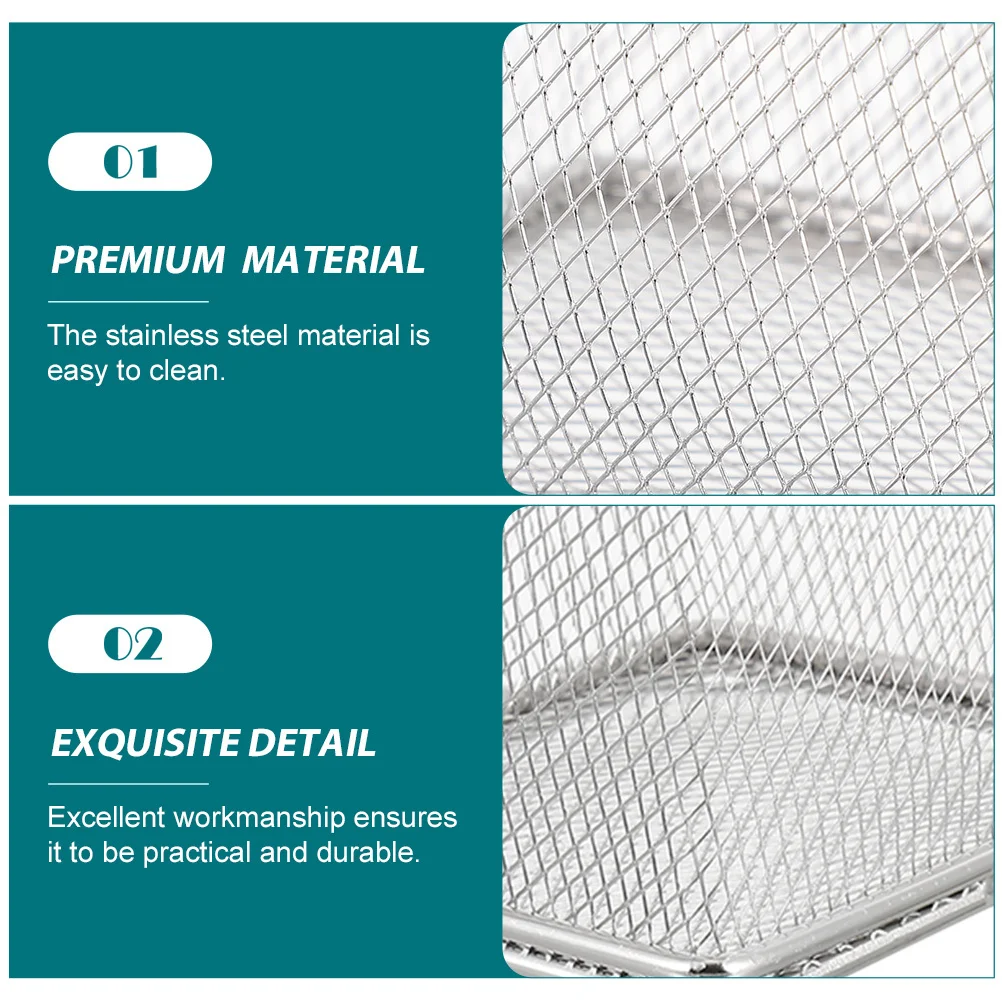 

Mini French Fries Basket Stainless Steel Portable Oil Drain Fryer Tool For Fried Chicken Wings Kitchen Gadget Household