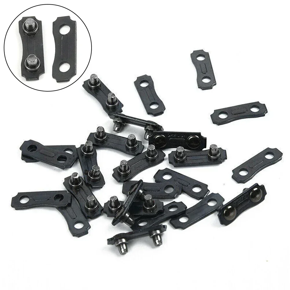 12 Sets Heavy Duty Chainsaw Chain Repair Kits Drive Links Part 3/8 LP .050 Inch Links Tie Straps Tie Straps Accessories