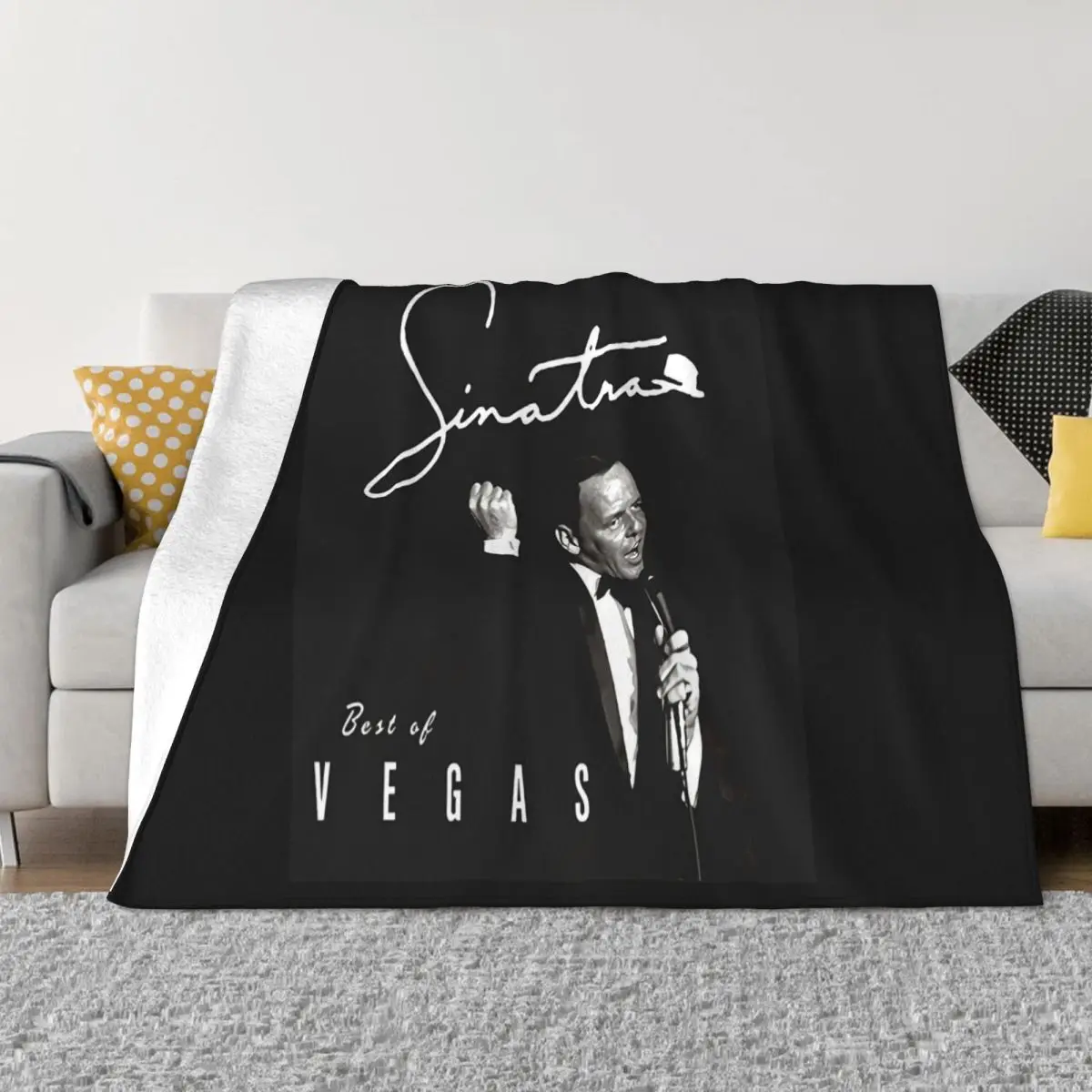 Novelty Design Mennew Frank Sinatra Vegas Classic Music Legend Mens Black Size S To 3Xlnov Comical Girl Throw Blanket