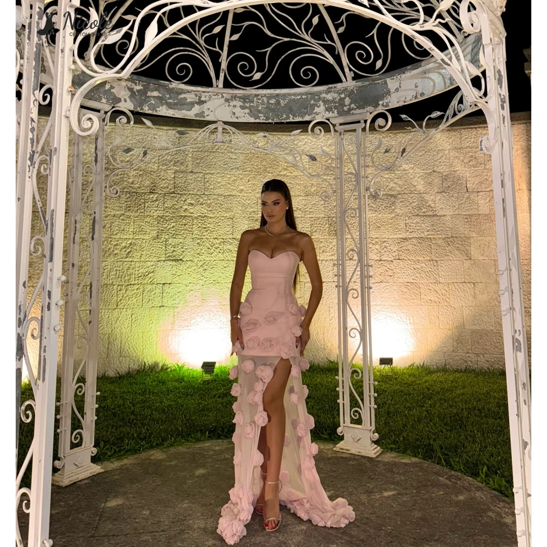 

Nicole Line A Elegant Women's Dresses for Wedding Party Dress Custom Made Luxury Prom Dress 2025 Flower Off-shoulder Ball Gowns