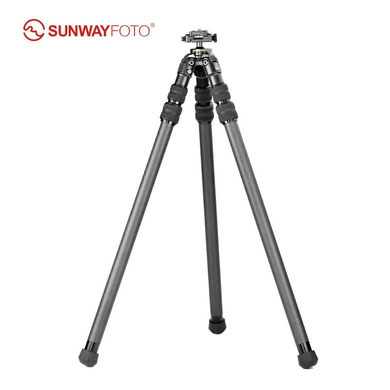 SUNWAYFOTO HT2830CSPI Inverted Leg Carbon Fiber Tripod with Ball Head，Arca-Swiss Picatinny Rail Adapter Clamp,150cm Tall