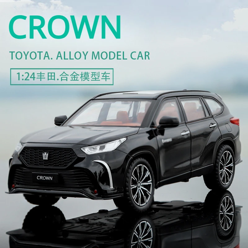 

1:24 Toyota CROWN LAND RELEASE Simulation Diecast Metal Alloy Model car Sound Light Pull Back Collection Kids Toy Gifts
