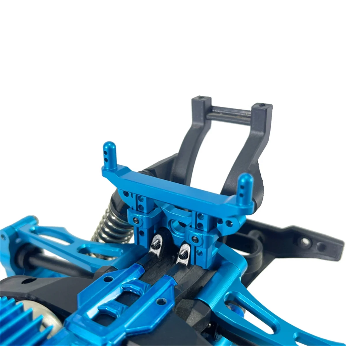 Poste de montagem de corpo dianteiro e traseiro de liga de alumínio para SCY 1/16 16101 16102 16103 16101PRO RC Car Upgrade Parts Sky Blue