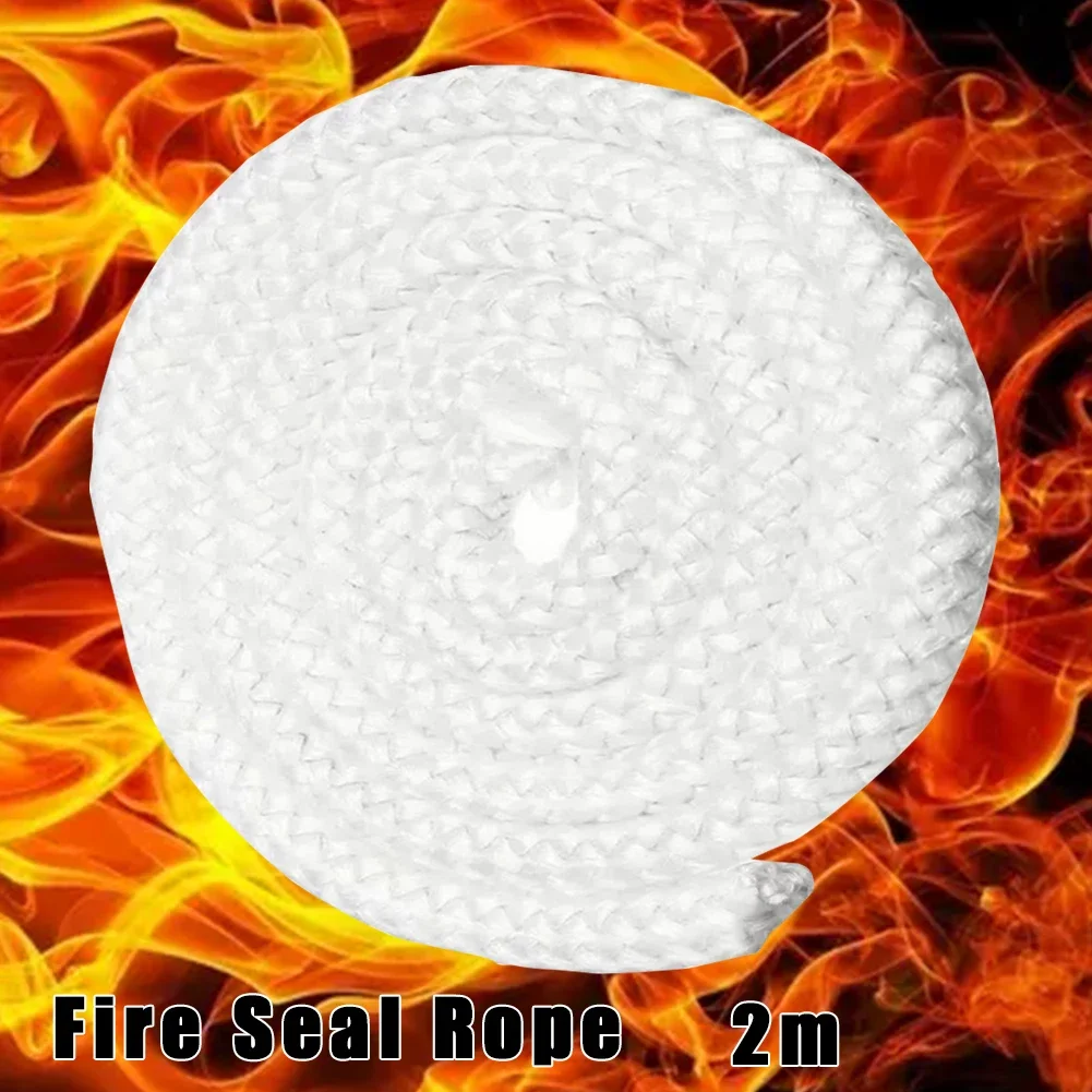 

1PC 2mx6/8/10/12mm White Fiberglass Rope Seal Stove Rope Wood Burning Stove Log Burner Door Seal For Chimneys Fireplaces