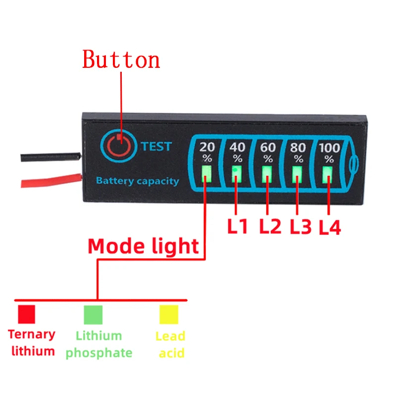 1S-8S 18650 Li-ion Lipo Lithium 5-30V Lead Acid Battery Level Indicator Tester LCD Display Meter Module Capacity Voltage Meter