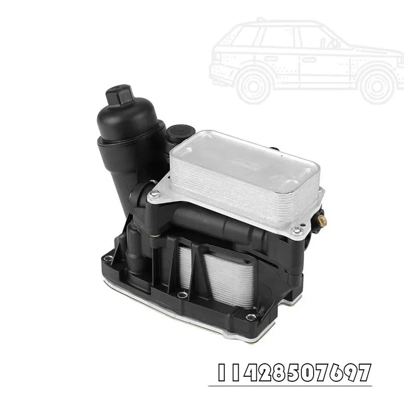 Loki J 11428507697 Car New Engine Oil Filter Assembly Housing & Cooler For BMW Series X3 X5 N47 N57 F15 F25 2010-19