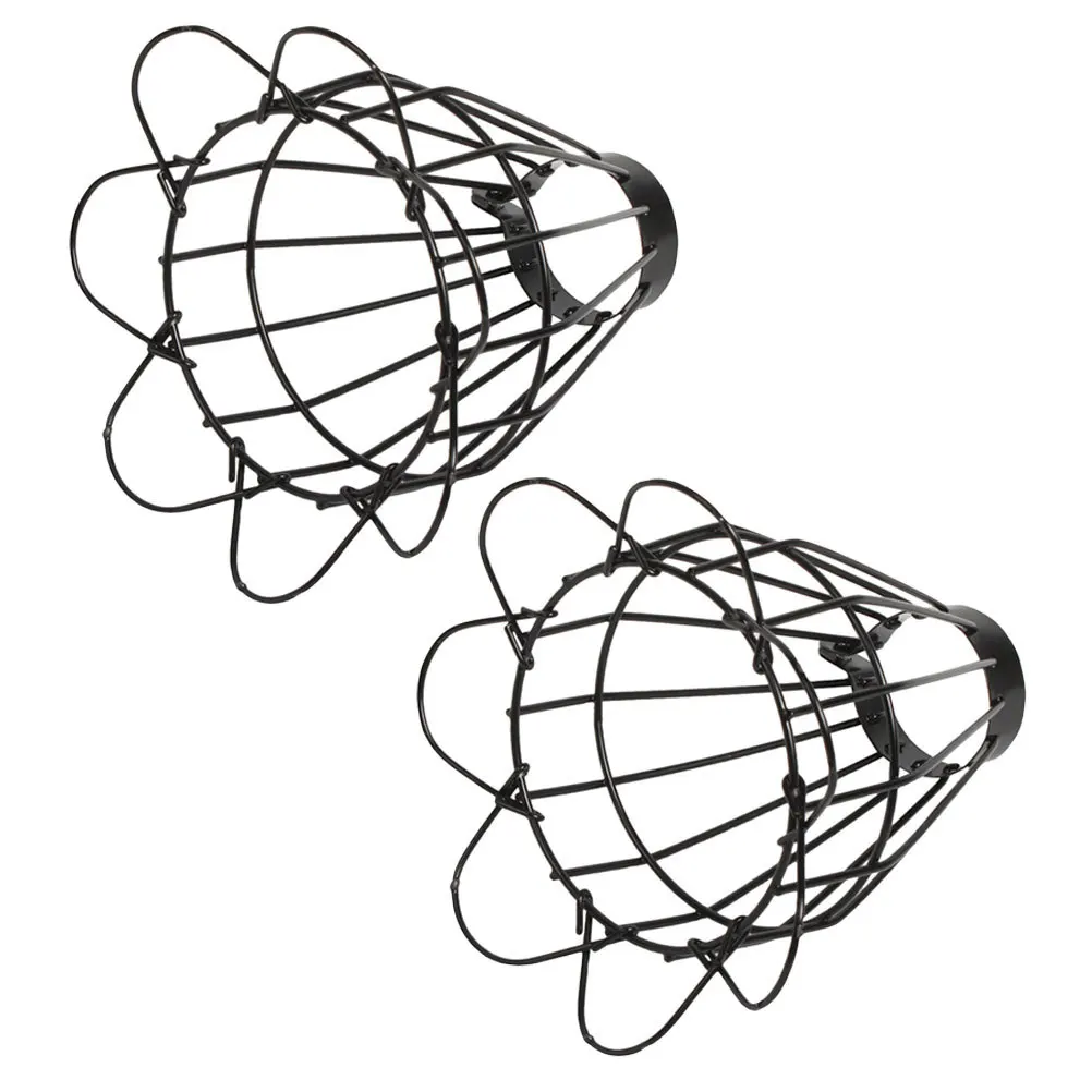 

2Pcs Reptile Heat Lamp Mesh Protector Metal Cage Anti-Scald Lamp Shade for Reptile Tank Dome Shaped Bulb Shade