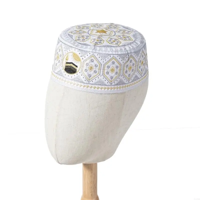 Adjustable Infant Jewish Kippah Prayer Hat Soft Embroidered Skull Cover for Synagogue and Family Event 6XDA