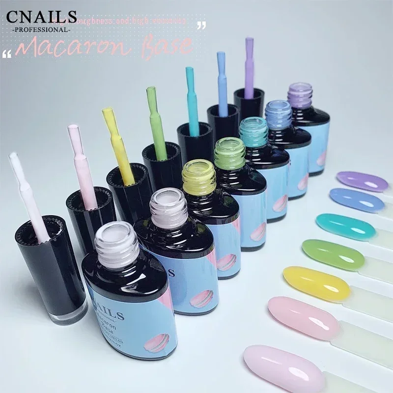 Cnails ยางอเนกประสงค์ฐานด้านบนเคลือบมาการองแช่เจลยูวีทำเล็บ8มล. เจลอุปกรณ์ทำเล็บยาทาเล็บสำหรับมืออาชีพ