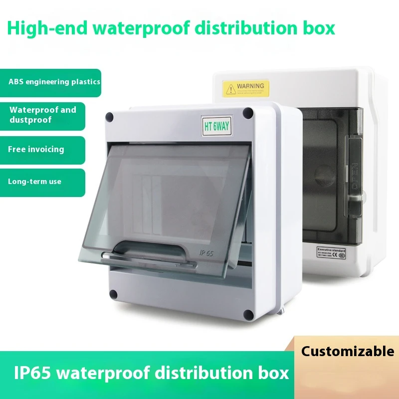 

HT-6 Loop Waterproof Distribution Box New Energy Charging Pile Switch Leakage Protection Box Open-installed Rainproof Box