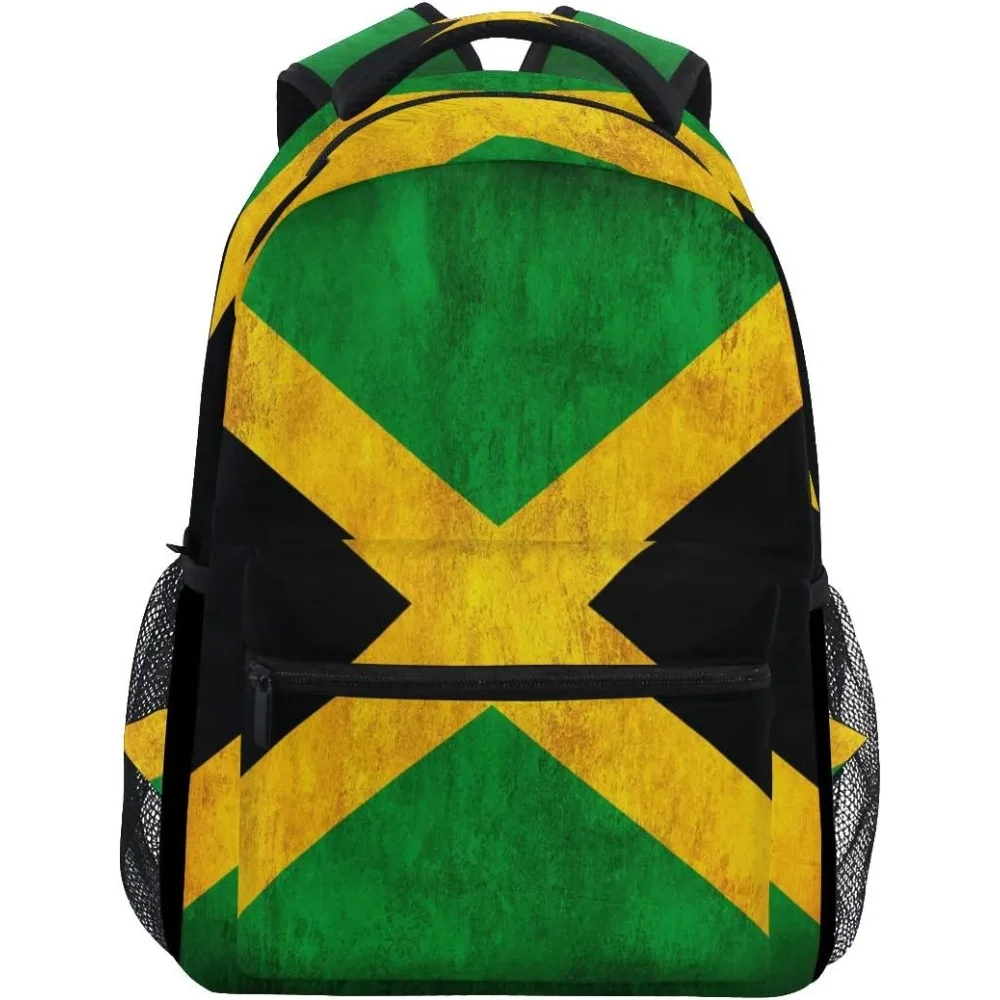 

Jamaica Flag Computer Backpacks Book Bag Travel Hiking Camping Daypack