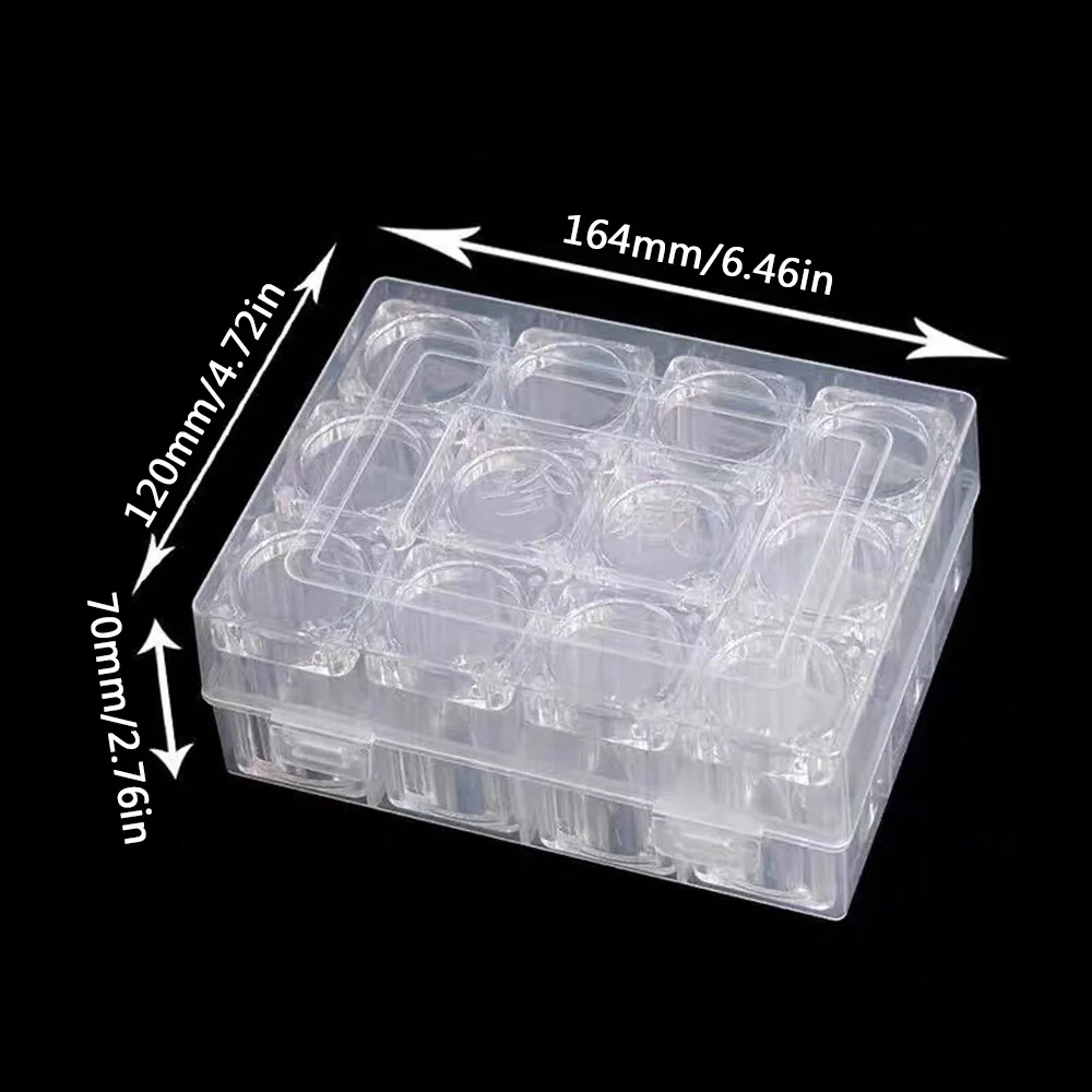 12PC Installed Roll Money Cylinder Storage Box  For Coins Storage Capsules Protection Boxes Container