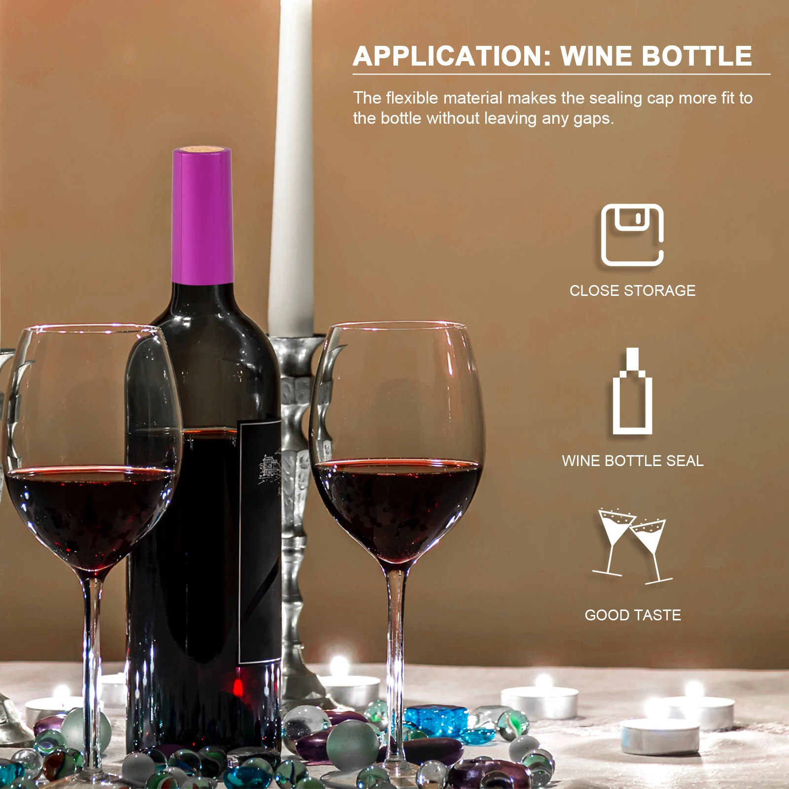 

100pcs Wine Bottle Sealing Film Heat Shrink Caps Plastic Wrap Covers Disposable Shrink Film For Liquor Bottle Sealing