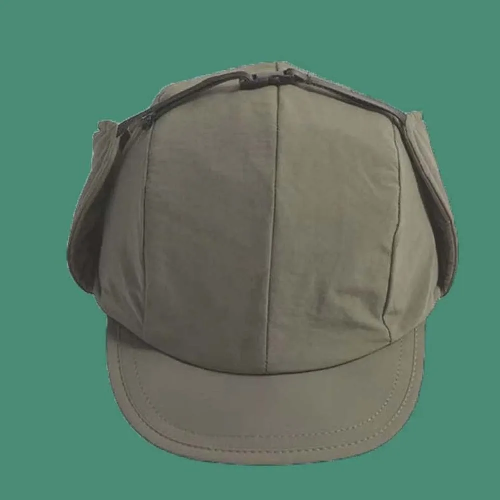 Japanese Style Ear Protection Ushanka Lightweight Multi-functional Earflaps Visor Hat Solid Color Soft Windproof Pilot Cap