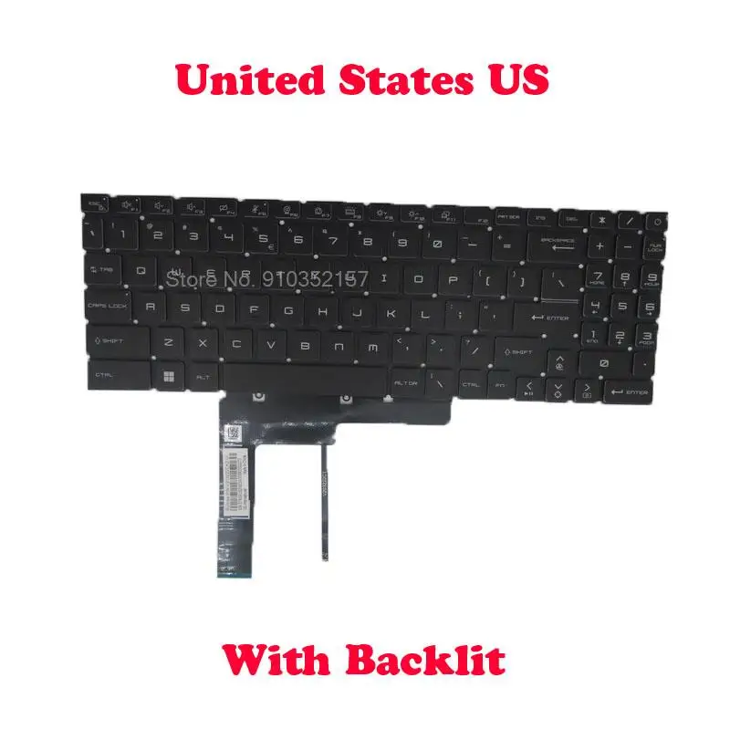 Imagem -01 - Rgb Retroiluminado Gl76 Teclado para Msi Pulso Gl76 12uck 12udk 12ugszk 12ugszok 12ueok 12ugok Inglês Colorido Backlit Nenhum Quadro rgb retroiluminado gl76 teclado para msi pulso gl76 12uck 12udk 12ugszk 12ugszok 12ueok 12ugok ingles colorido backlit nenhum quadro 01