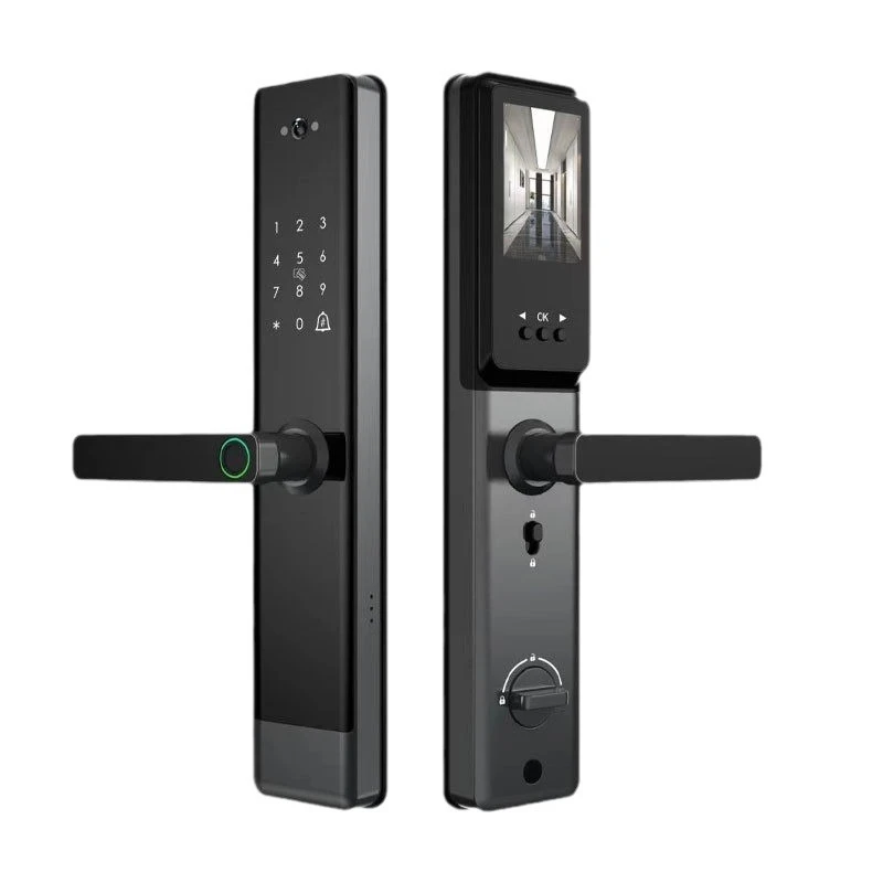 

Cat eye visual fingerprint lock with camera remote home anti-theft door wooden door graffiti smart door lock