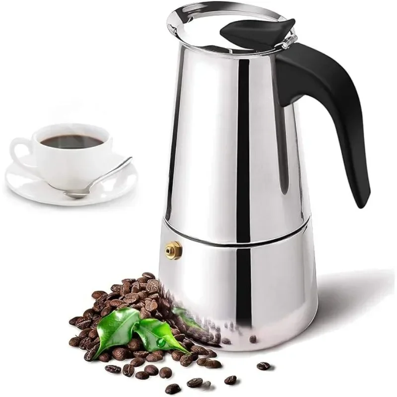 Stovetop Espresso Maker Stainless Steel Coffee Pot Italian Coffee Maker Percolator Cafe Maker Camping Induction Cookers Home