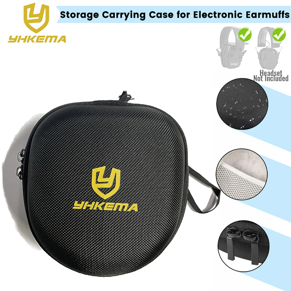 حقيبة تخزين واقية مقاومة للصدمات ذات غلاف صلب حقيبة حمل لغطاء الأذن الإلكتروني للرماية - سيارة واقية للسفر للتخزين الصلب #1