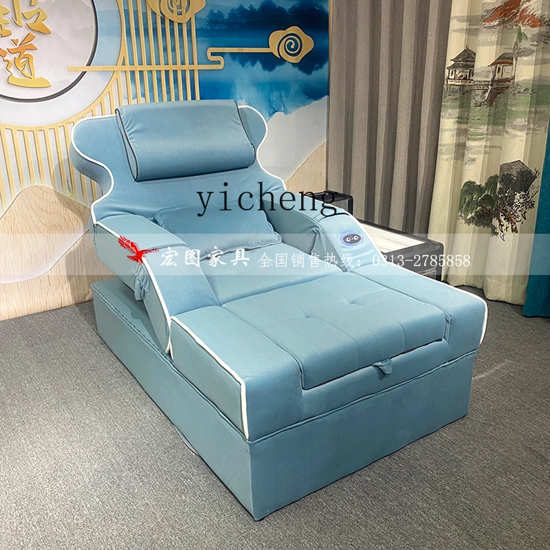 TQH Electric Press Foot Massage Bed Pedicure Sofa Reclining Chair Foot Bath Sauna Sofa with Foot Soaking Basin