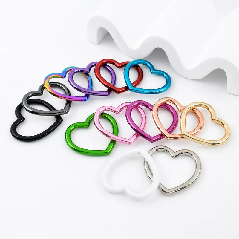

10/20Pcs 29*22mm Metal Heart O Ring Buckle Bag Strap Connect Rings for Handbag Chain Webbing Belt Loops DIY Hardware Accessories
