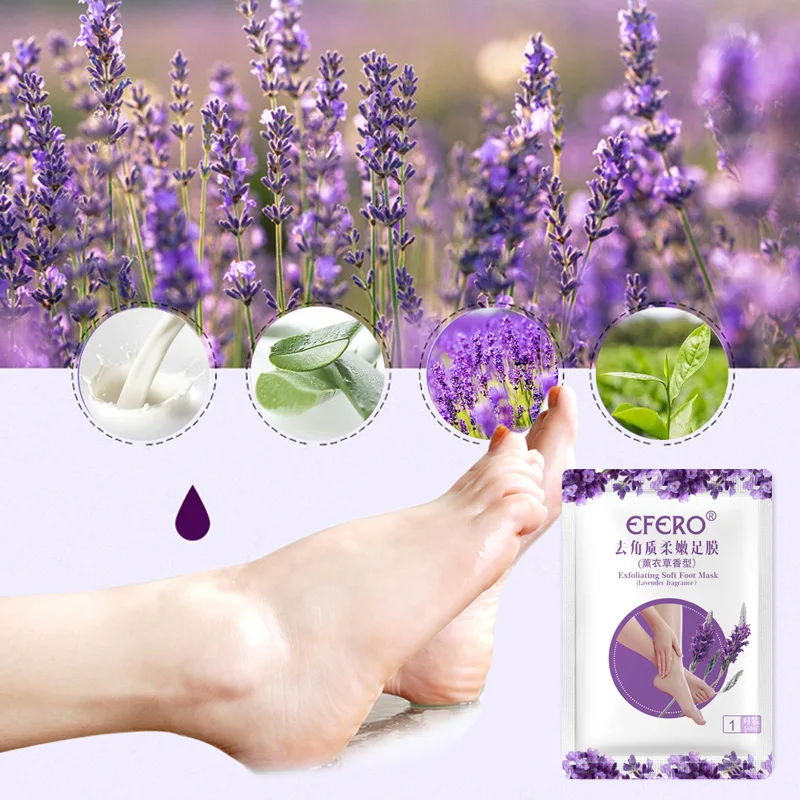 Foot Peel Mask,Exfoliator Peel Off Calluses Dead Skin Callus Remover,Foot Mask for Dry Cracked Feet,Foot Peel Mask with Lavende