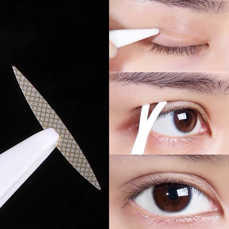 6 Sheet Upper Eyelid Sticker Instant Invisible Double Eyes Lift Strip Tape Transparent Adhesive Fiber Stickers Eyes Beauty Tools