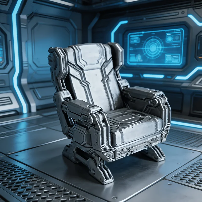 Futuristic Sci-Fi Captain Chair Ornaments Miniature Seat DIY Painting for Starship Dioramas Wargaming & Action Figures Displays