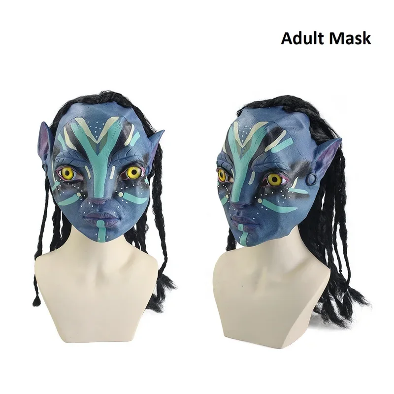 Movie Avatar Neytiri Deluxe costume kids adult Jake Sully costume bodysuit Avatar mask boy girls child adult full suit Carnival